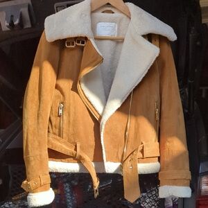 Zara Tan Shearling Jacket